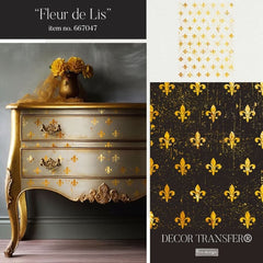 Fleur de Lis Furniture Transfer by Redesign With Prima | 18” x 24” | The Grand Chateau Collection