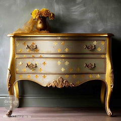 Fleur de Lis Furniture Transfer by Redesign With Prima | 18” x 24” | The Grand Chateau Collection