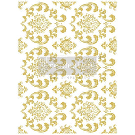 Kacha Gold Foil House of Damask Furniture Transfer by Redesign With Prima | 18” x 24”