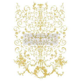 Kacha Gold Foil Manor Swirls Furniture Transfer by Redesign With Prima | 18” x 24”