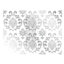 Kacha Silver Foil House of Damask Furniture Transfer by Redesign With Prima | 18” x 24” | Kacha Collection