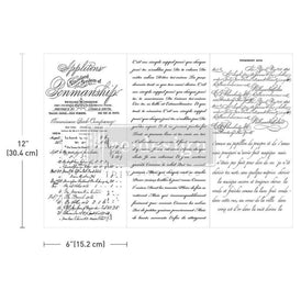 Vintage Script Mastery Small Furniture Transfer by Redesign With Prima | 6” x 12”