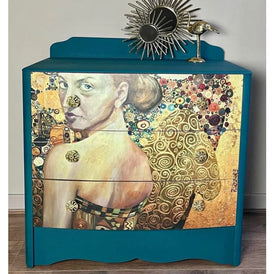 Decoupage Paper | Beautiful Woman in Gold | MINT by Michelle