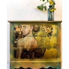 Decoupage Paper | Beautiful Woman in Gold | MINT by Michelle