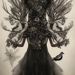 Black Widow Decoupage Paper by MINT by Michelle | A3 or A1
