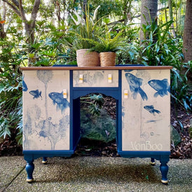 Blue Fish Decoupage Paper by MINT by Michelle | A3 or A1