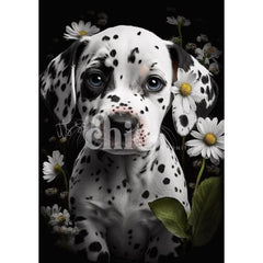 Daisy Dalmatian Decoupage Paper by It’s So Chic Furniture Art | A1/A2/A3
