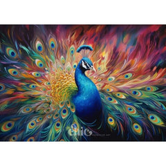 Flaming Peacock Decoupage Paper by It’s So Chic Furniture Art | A1/A2/A3
