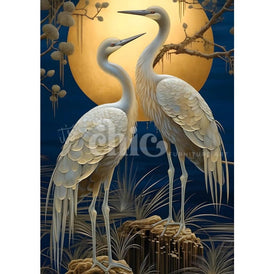 Decoupage Paper | Golden Cranes | It’s So Chic Furniture Art | A0/A1/A2/A3