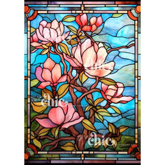 Magnolia Stained Glass Decoupage Paper by It’s So Chic Furniture Art | A1/A2/A3