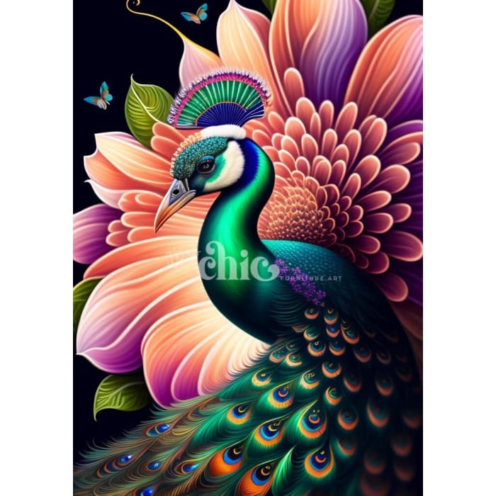 Peacock & Gerbera Decoupage Paper by It’s So Chic Furniture Art | A1/A2/A3