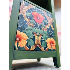 Stained Glass Blossoms Decoupage Paper by MINT by Michelle | A3 or A1