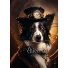 Steampunk Collie Decoupage Paper by It’s So Chic Furniture Art | A1/A2/A3