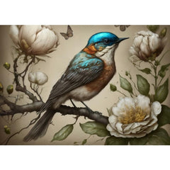 Decoupage Paper | Sweet Bird in Blue MINT by Michelle A3