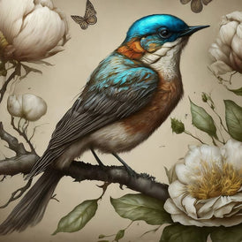 Sweet Bird in Blue Decoupage Paper by MINT by Michelle | A3 or A1