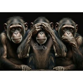 We Three Monkeys Decoupage Paper by It’s So Chic Furniture Art | A1/A2/A3
