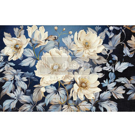 Cerulean Blooms 1 Decoupage Tissue Paper by Redesign With Prima | 19.5” x 30”