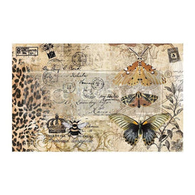 Decoupage Tissue | Maaji | Redesign With Prima | 19” x 30” | Butterfly Decoupage Paper, Moth Decor, Animal Print Paper