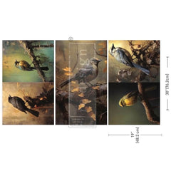 Avian Dreamscape Decoupage Tissue Paper by Redesign With Prima 3pk | 19” x 30”