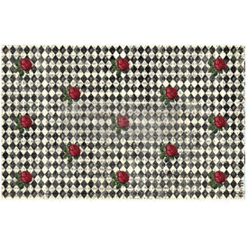 Queen’s Court of Roses Decoupage Tissue Paper by Redesign With Prima | 19” x 30” | Lost in Wonderland Collection