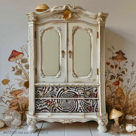 Tea Party Whirlwind Decoupage Tissue Paper by Redesign With Prima | 19” x 30” | Lost in Wonderland Collection