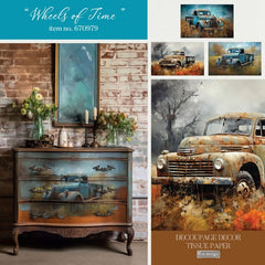 Wheels of Time Decoupage Tissue Paper by Redesign With Prima 3pk | 19” x 30”