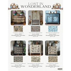 Wonderland Whimsey Decoupage Tissue Paper by Redesign With Prima | 19” x 30” | Lost in Wonderland Collection