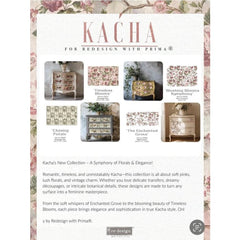 Timeless Blooms Decoupage Tissue Paper by Redesign With Prima | 19” x 30” | Kacha Collection