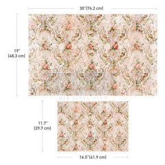 Blushing Bloom Double Decoupage Tissue Paper Set by Redesign With Prima | 19” x 30” & A3 (11.7” x 16.5”)