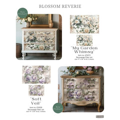 My Garden Whimsy Double Decoupage Tissue Paper Set by Redesign With Prima | 19” x 30” & A3 (11.7” x 16.5”)