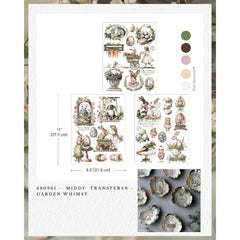 Easter Bunny Middy Transfer | Garden Whimsy | Redesign With Prima Rub On