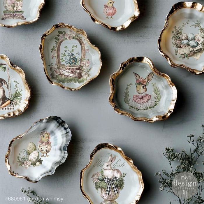 Easter Bunny Middy Transfer | Garden Whimsy | Redesign With Prima Rub On
