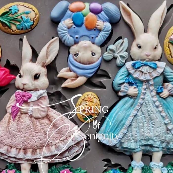 Easter Bunny Silicone Mould | Meadow Whispers | Redesign with Prima