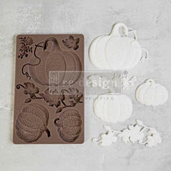 FALLING FOR FALL Mould | Redesign With Prima | 5" x 8" | Pumpkin Mould for Upcycling Furniture, Autumnal Craft Projects & Cake Decorating