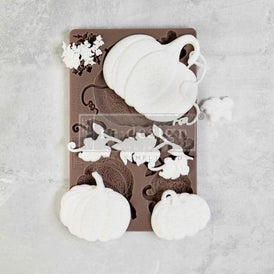 FALLING FOR FALL Mould | Redesign With Prima | 5" x 8" | Pumpkin Mould for Upcycling Furniture, Autumnal Craft Projects & Cake Decorating