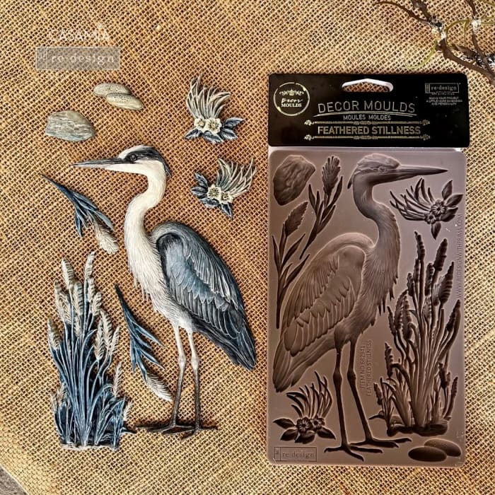 FEATHERED STILLNESS Heron Silicone Mould by Redesign