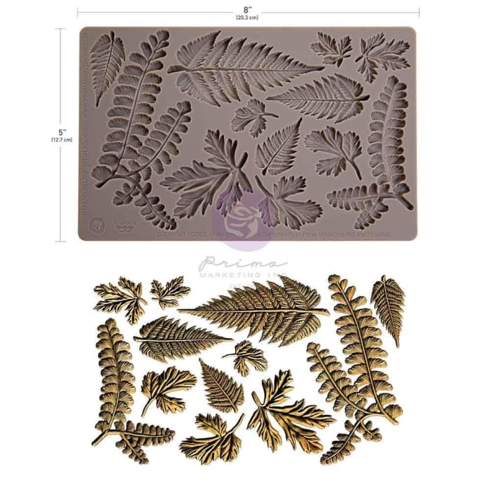 FRESH FOLIAGE Silicone Mould, Finnabair & Prima Marketing 5x8"