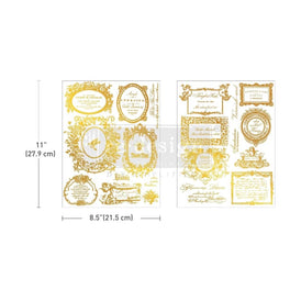 FLEUR DE MINUIT H2O Transfer by Redesign With Prima 8.5x11” | Gold Label Waterslide Decal