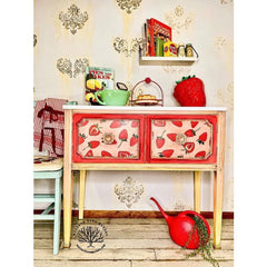 Fresh Picked Fifties Transfer | Belles and Whistles | Dixie Belle | 24” x 38” | Fruit Furniture Transfers, Fruit Decal, Strawberry Decal