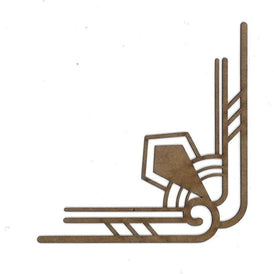 Geo Corner GC103 Wood Appliqué Pack of 2 by PolyOnlay Precision Art