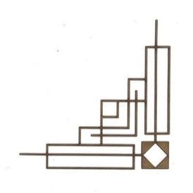 Geo Corner GC104 Wood Appliqué Pack of 2 by PolyOnlay Precision Art