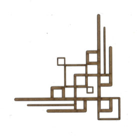 Geo Corner GC109 Wood Appliqué Pack of 2 by PolyOnlay Precision Art