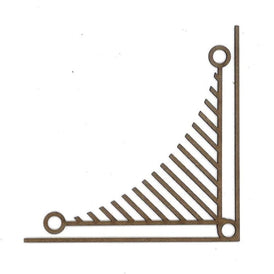 Geo Corner GC110 Wood Appliqué Pack of 2 by PolyOnlay Precision Art