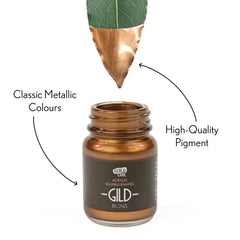 GILD Bronze Paint | Metallic Gilding Enamel 30ml | Guild Lane | True Bronze Metal Finish, High Pigment, Fast Drying, Fade-Resistant
