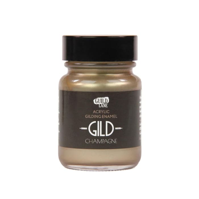 GILD Champagne Paint | Metallic Gilding Enamel 30ml | Guild Lane | True Champagne Metal Finish, High Pigment, Fast Drying, Fade-Resistant