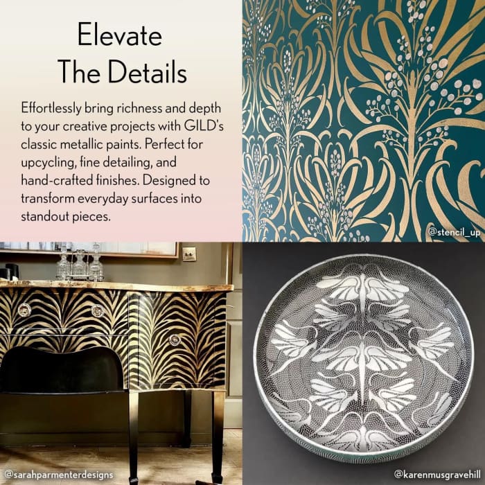 GILD Copper Paint | Metallic Gilding Enamel 30ml | Guild Lane | True Copper Metal Finish, High Pigment, Fast Drying, Fade-Resistant