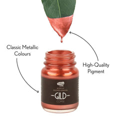 GILD Copper Paint | Metallic Gilding Enamel 30ml | Guild Lane | True Copper Metal Finish, High Pigment, Fast Drying, Fade-Resistant