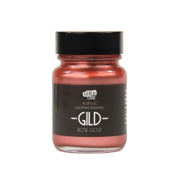 GILD Rose Gold Paint | Metallic Gilding Enamel 30ml | Guild Lane | True Rose Gold Metal Finish, High Pigment, Fast Drying, Fade-Resistant