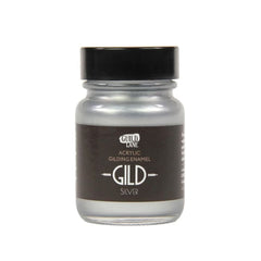 GILD Silver Paint | Metallic Gilding Enamel 30ml | Guild Lane | True Silver Metal Finish, High Pigment, Fast Drying, Fade-Resistant