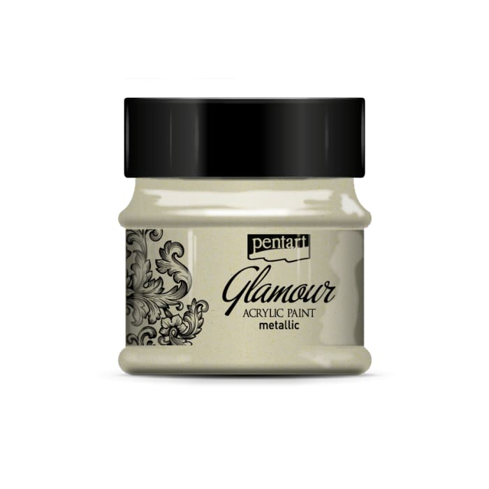 Glamour Acrylic Paint | ANTIQUE SILVER | Pentart | 50ml